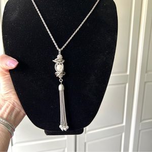 Lia Sophia Pearl Pendant Silver Necklace